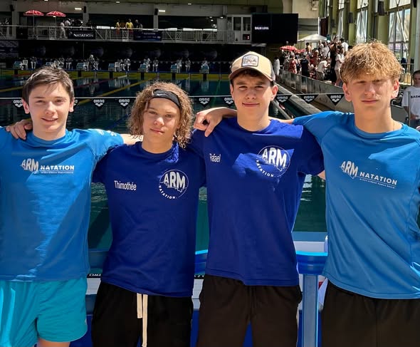 Les quatre nageurs de l'ARMN aux Championnats de France U18