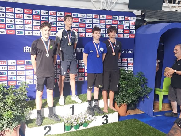 Podium de Rafaël sur le 400 m nage libre